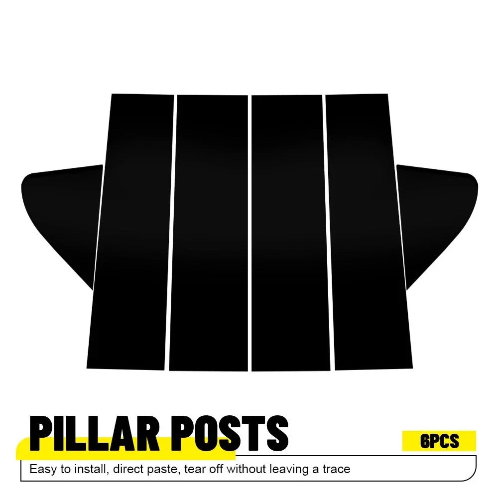 Gloss Black Pillar Post Set for 2019-2024 GMC Sierra, Chevy Silverado