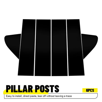 Gloss Black Pillar Post Set for 2019-2024 GMC Sierra, Chevy Silverado