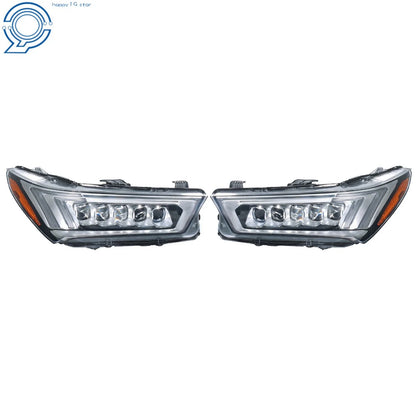 2X LED Headlights for Acura MDX (2017–2020) Chrome W/o Module