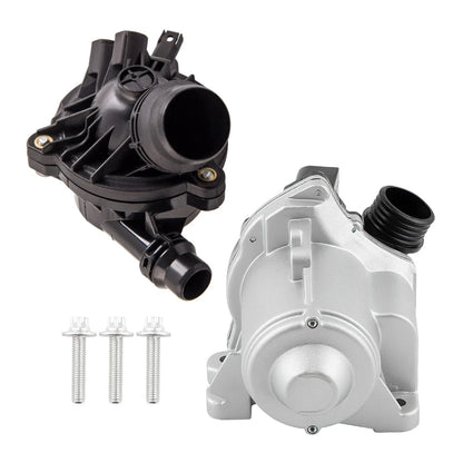 Water Pump Assembly with Thermostat & Bolts for BMW E60 E83 E91 E92 07-13