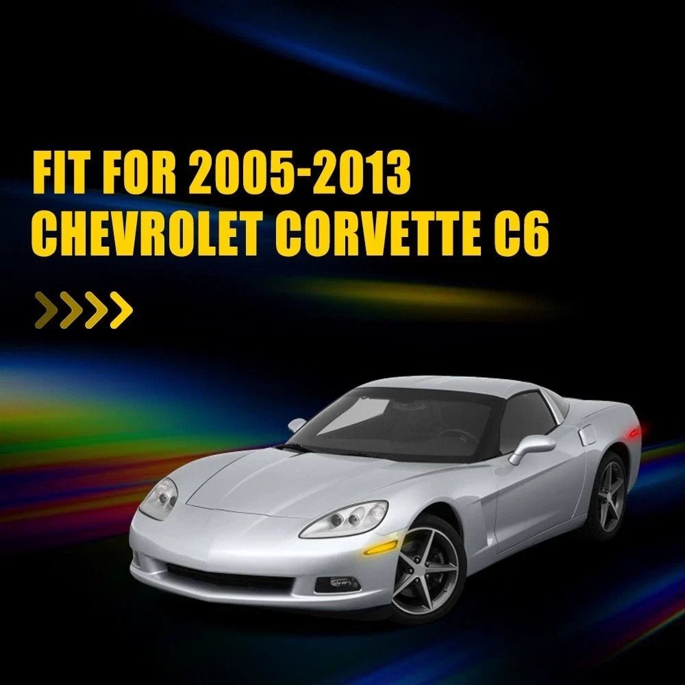 Smoked LED Side Marker Lights for Chevy Corvette C6 (2005–2013)