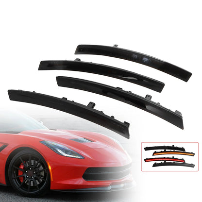 Smoke LED Side Marker Lights for Chevy Corvette C7 2014-2019