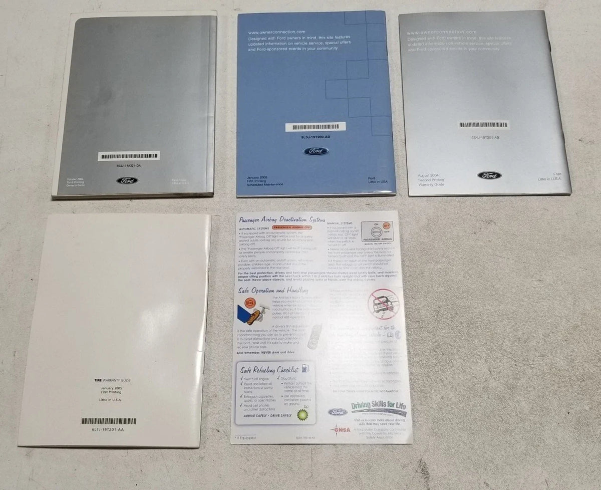 Owners Manual with Case for Ford Focus (2005) OEM
