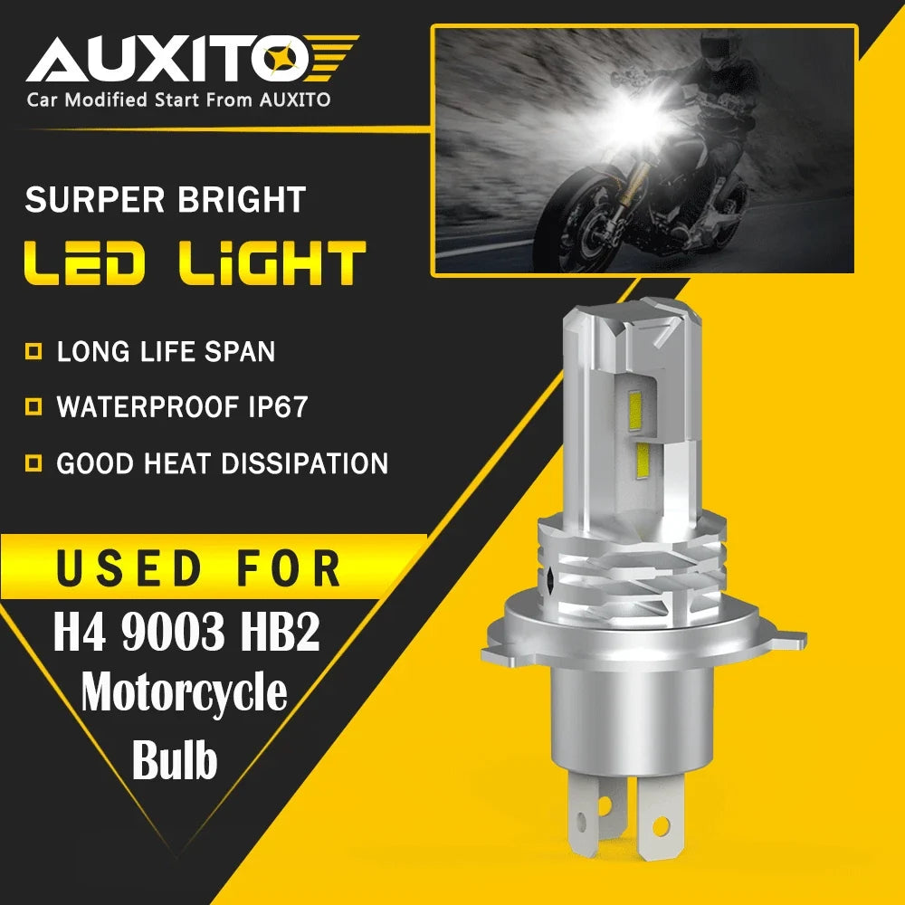 Motorcycle H4 9003 HB2 LED Headlight Conversion Kit 6000K