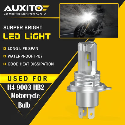 Motorcycle H4 9003 HB2 LED Headlight Conversion Kit 6000K
