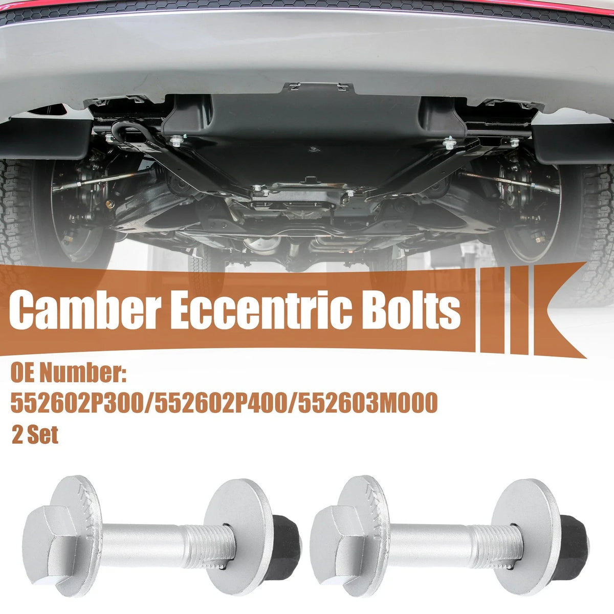 2X Eccentric Alignment Camber Bolt for Kia Optima (2011–2020) No. 552602P300