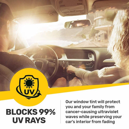 Black UV Shade Sun Visor Strip Tint for Car Windshield