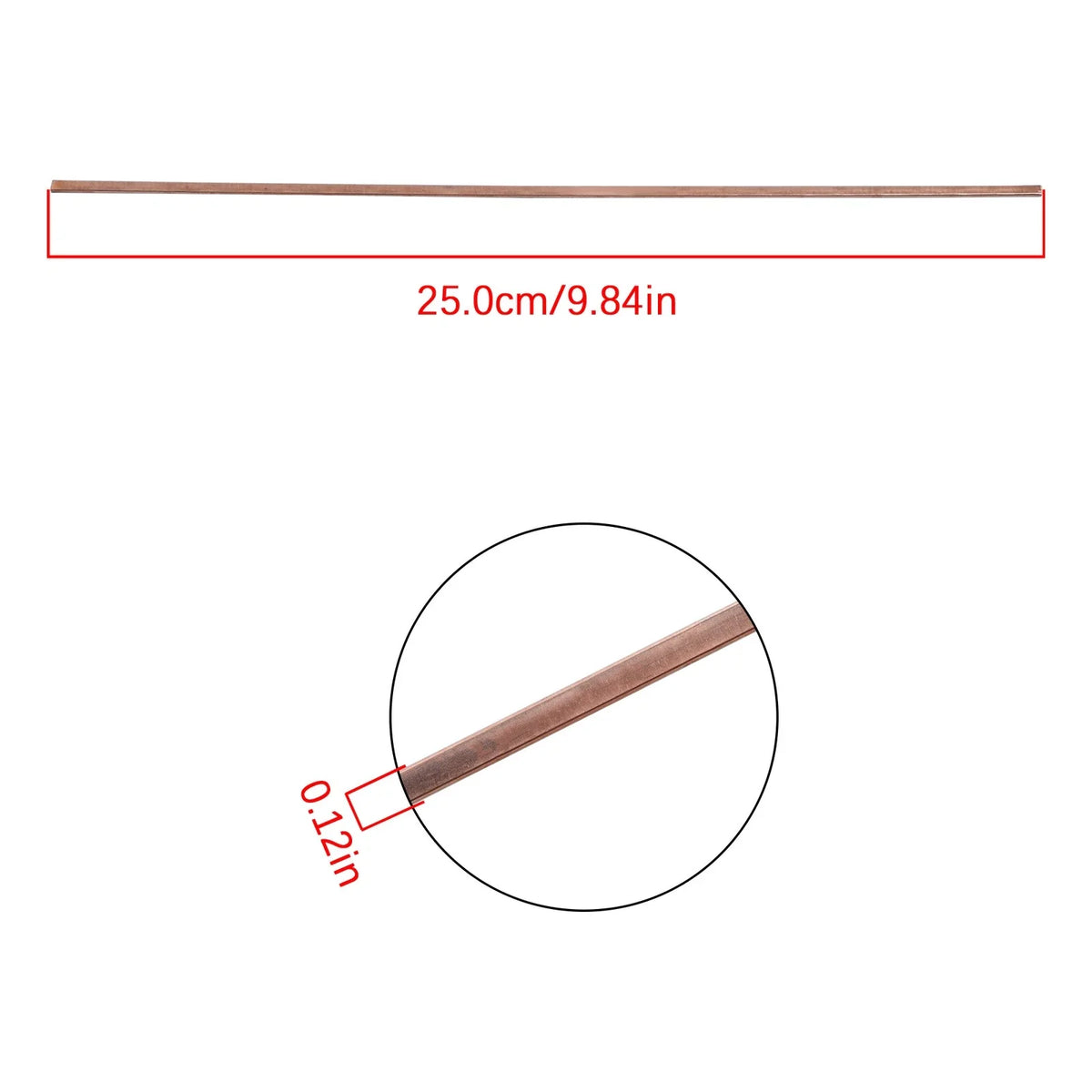 40-Piece Set of AWS BCup-1 Phosphor Copper Brazing Rods 0.050" × 1/8" × 10