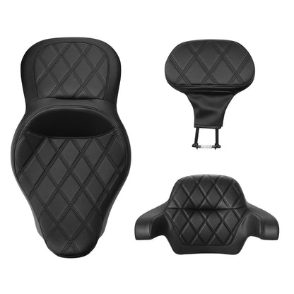 Set of 2 Backrest Pads for Touring Harley Road Glide (2014-2023)
