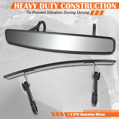 Universal UTV Rearview Mirror with Clamp for Roll Cage (Irregular Convex)