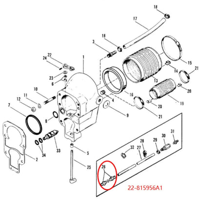 Speedometer Hose Coupling Kit for MerCruiser Alpha One 815956A1