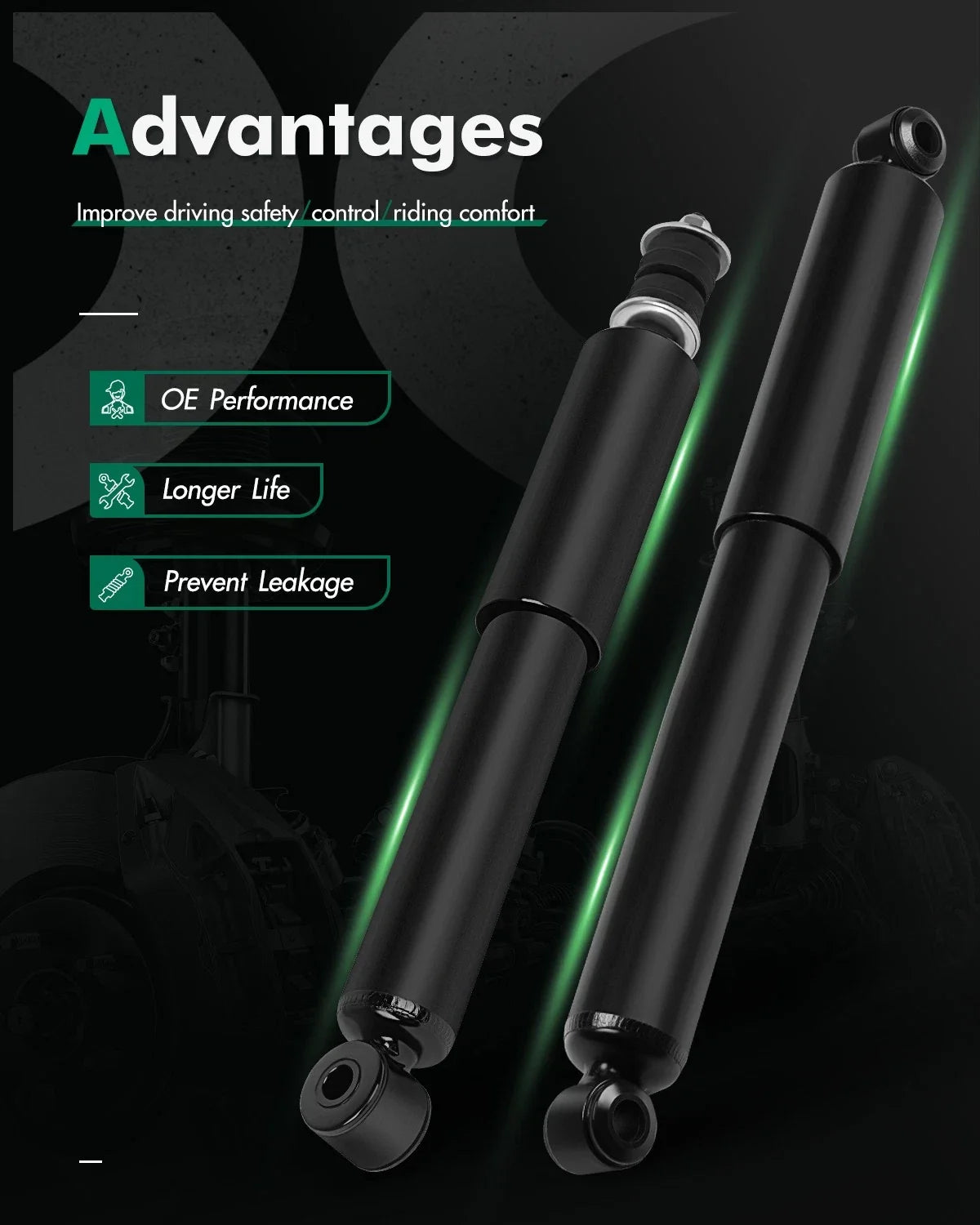 Front Rear Shocks Struts for Nissan Frontier D21 (1986–1997)