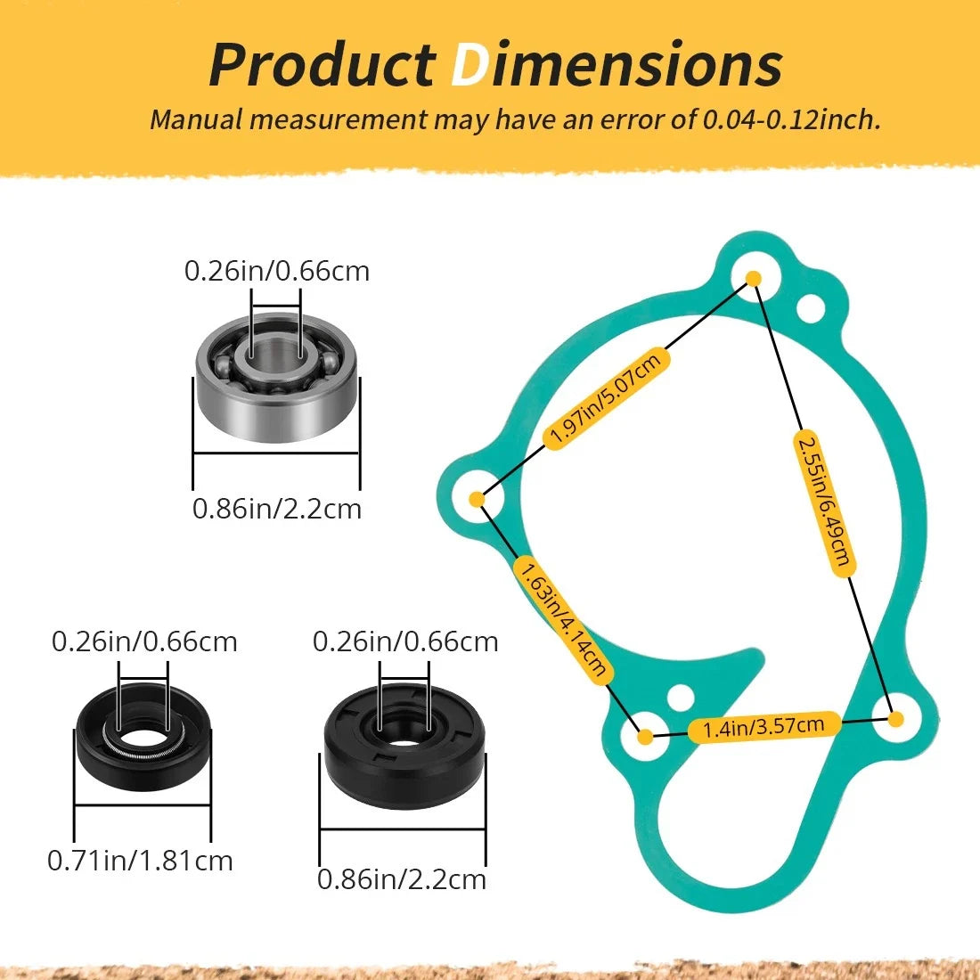 Water Pump Kit for Yamaha YZ125 (2005–2024) - Includes Impeller & Bearing