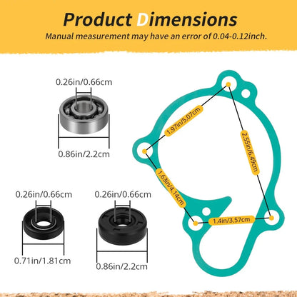 Water Pump Kit for Yamaha YZ125 (2005–2024) - Includes Impeller & Bearing