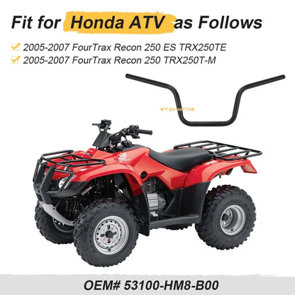 Handlebar Black for TRX250TE TRX250TM Honda Recon 250 2005-2007