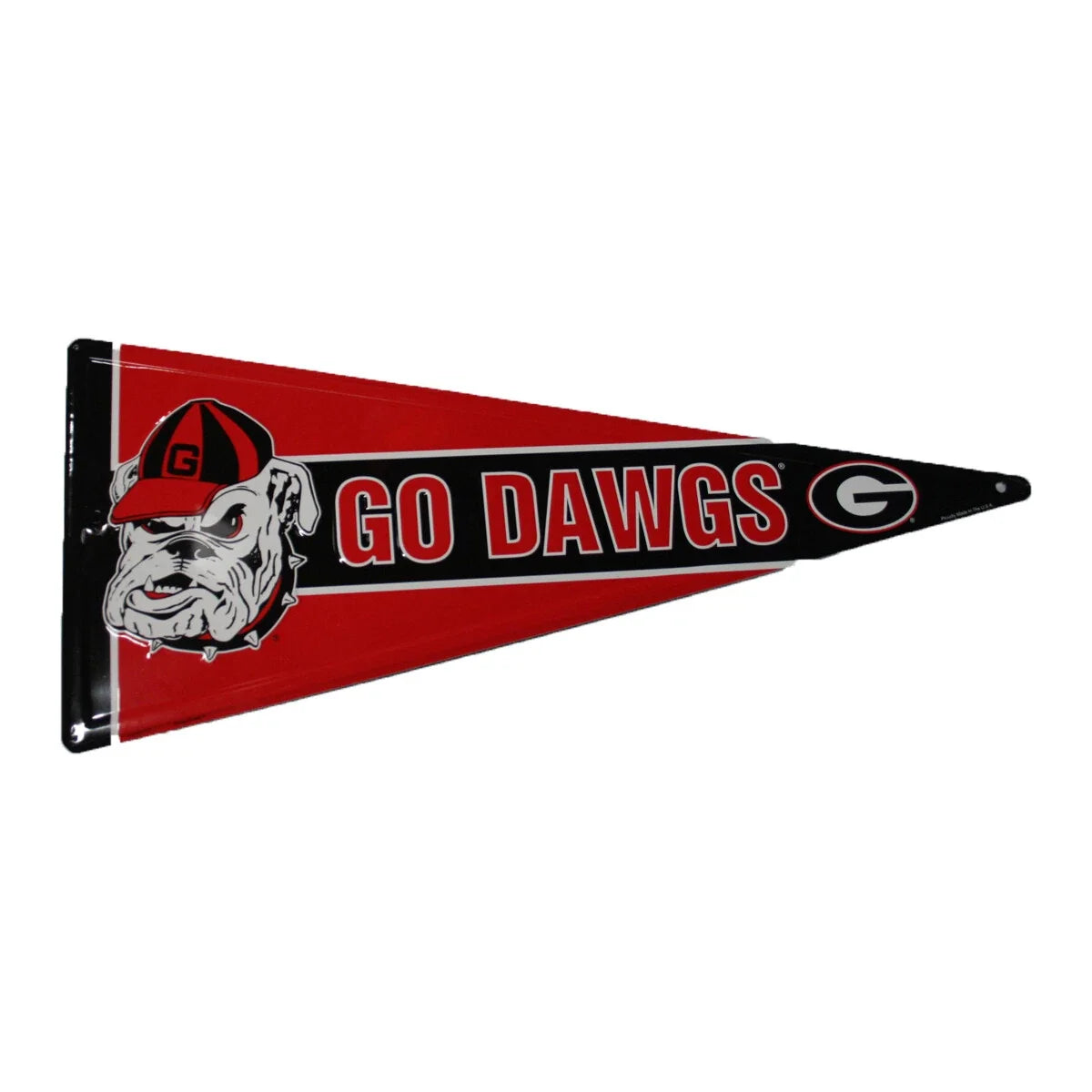 Aluminum Pennant Sign for Georgia Bulldogs (9" x 22")