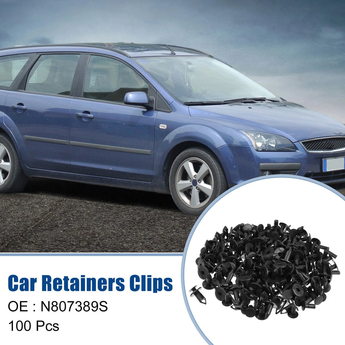100Pcs Bumper Retainers Clip Push Type Rivets for Ford Escape (2001–2012)