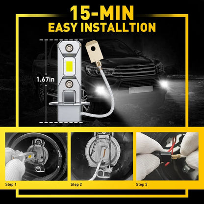 Various Vehicles H3 LED Fog Light Bulb Conversion Kit