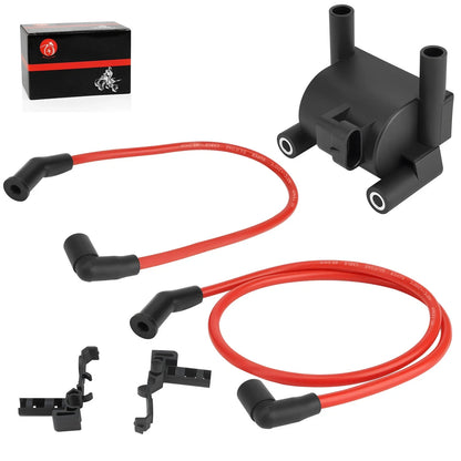 Ignition Coil & Spark Plug Wire Cap for Dyna Wide Glide FXDWG 2012-2017