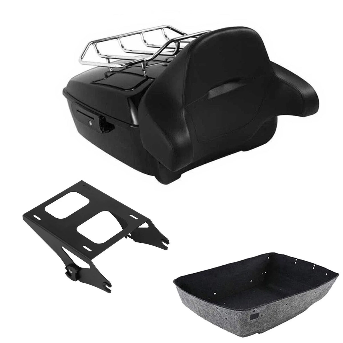Trunk Luggage Pad Mount Backrest for Harley Electra Glide 2014-2026