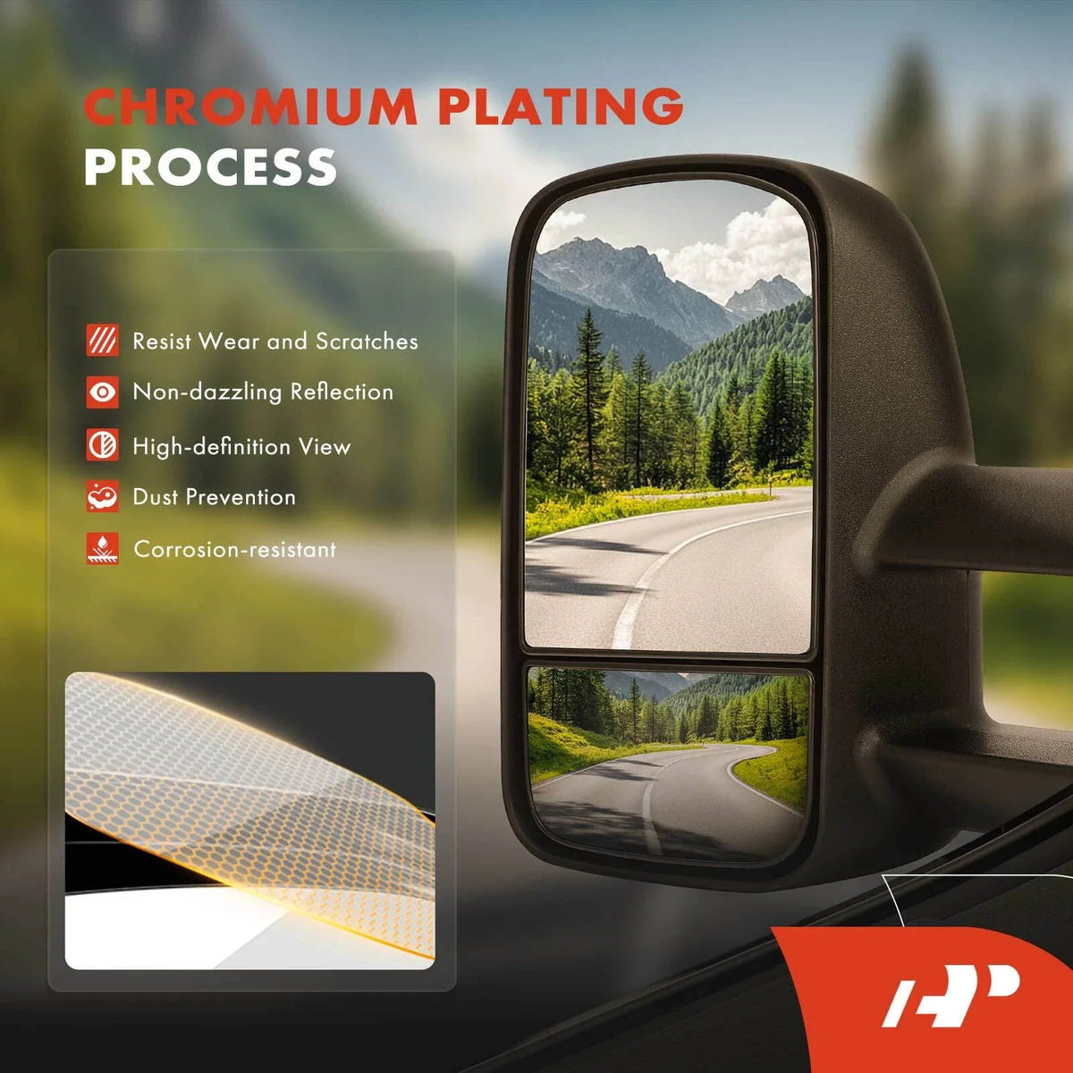 Manual Mirror Glass Set for Transit 150 250 350 2015-2019