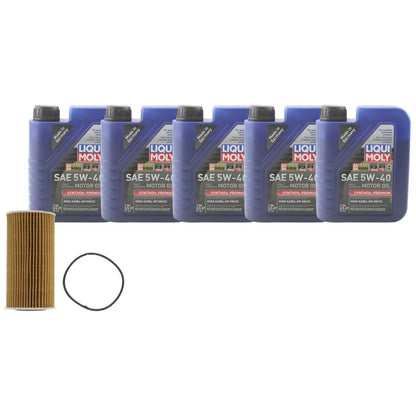5L Engine Oil Change Kit 5W40 Liqui Moly Synthoil Premium