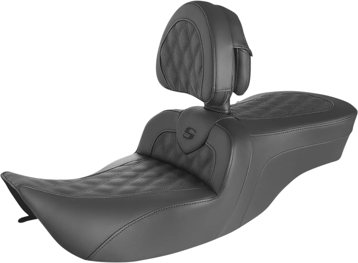 SADDLEMEN Roadsofa Seat with Backrest for FLH (1997–2007)