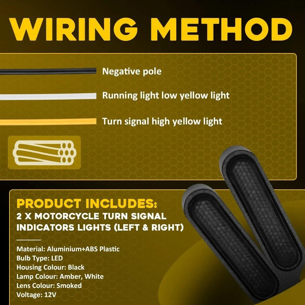 Motorcycle LED Blinker Light Turn Signal Indicator PY Universal