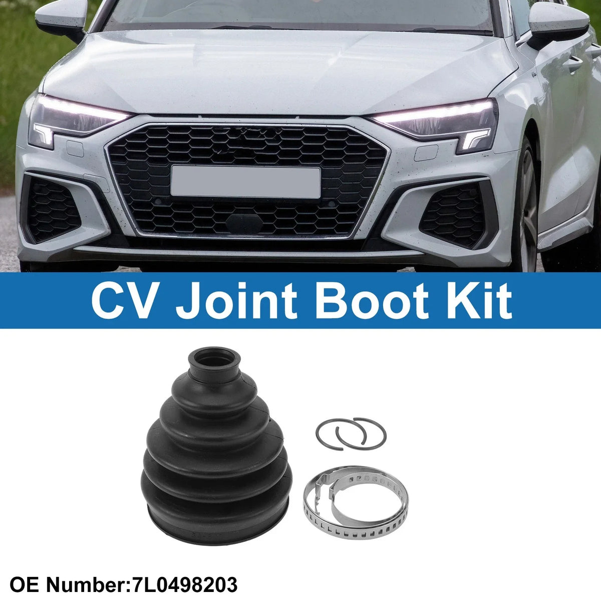 Outer CV Joint Boot Kit w/ Clamps for Audi A3, Q7 (2017–2020)