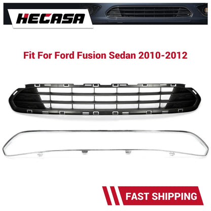 Front Grille Trim Kit - Black/Chrome for Ford Fusion 2010–2012