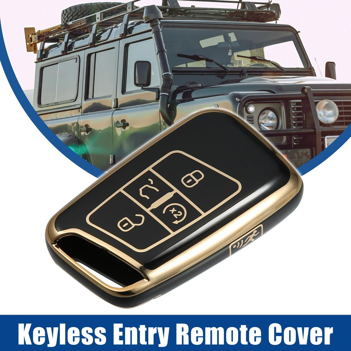 TPU Keyless Entry Remote Cover for Volkswagen Jetta (2018–2023) Black