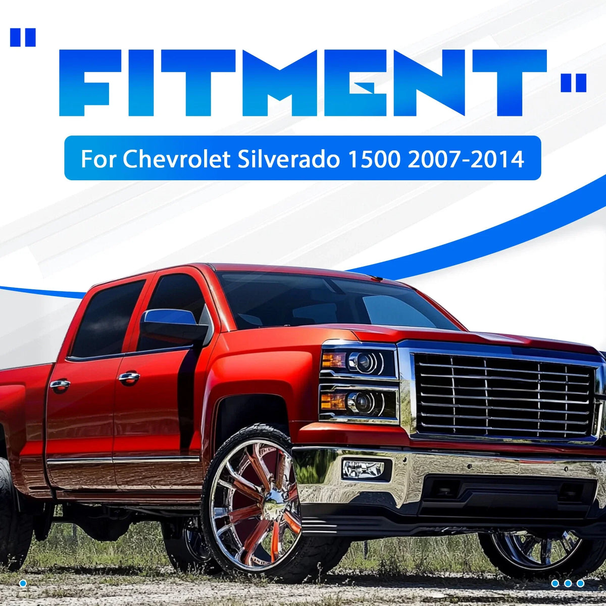 3PCS Tailgate Wing Spoiler for Chevy Silverado (2007–2014)