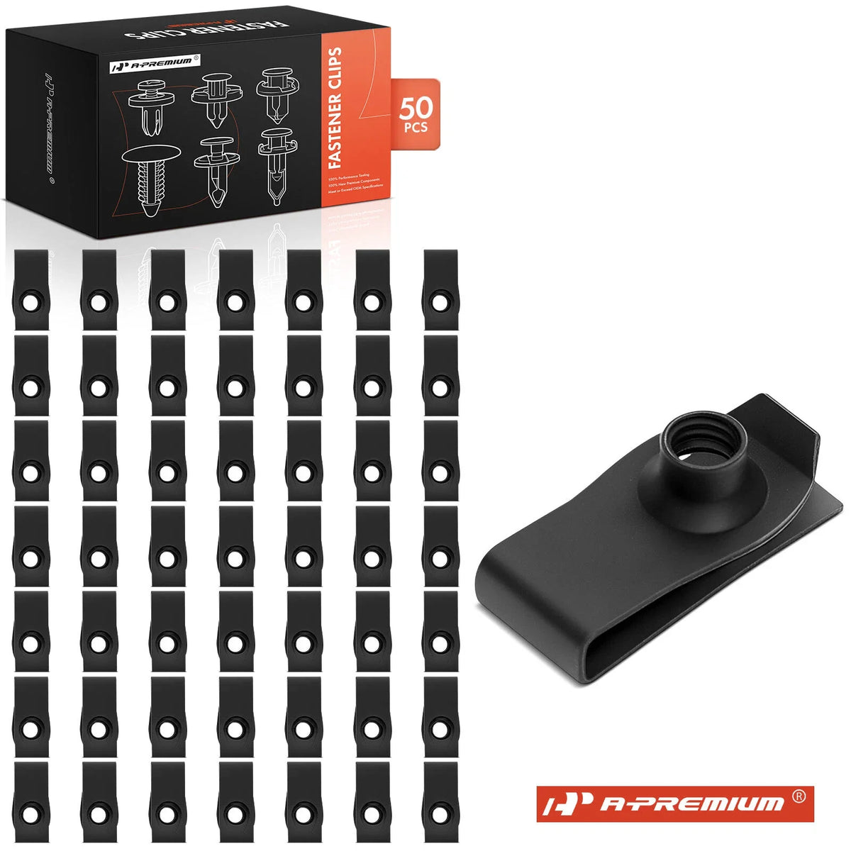 Set of 50 U-Nut Retainer Clips for Ford GM (Various Models)