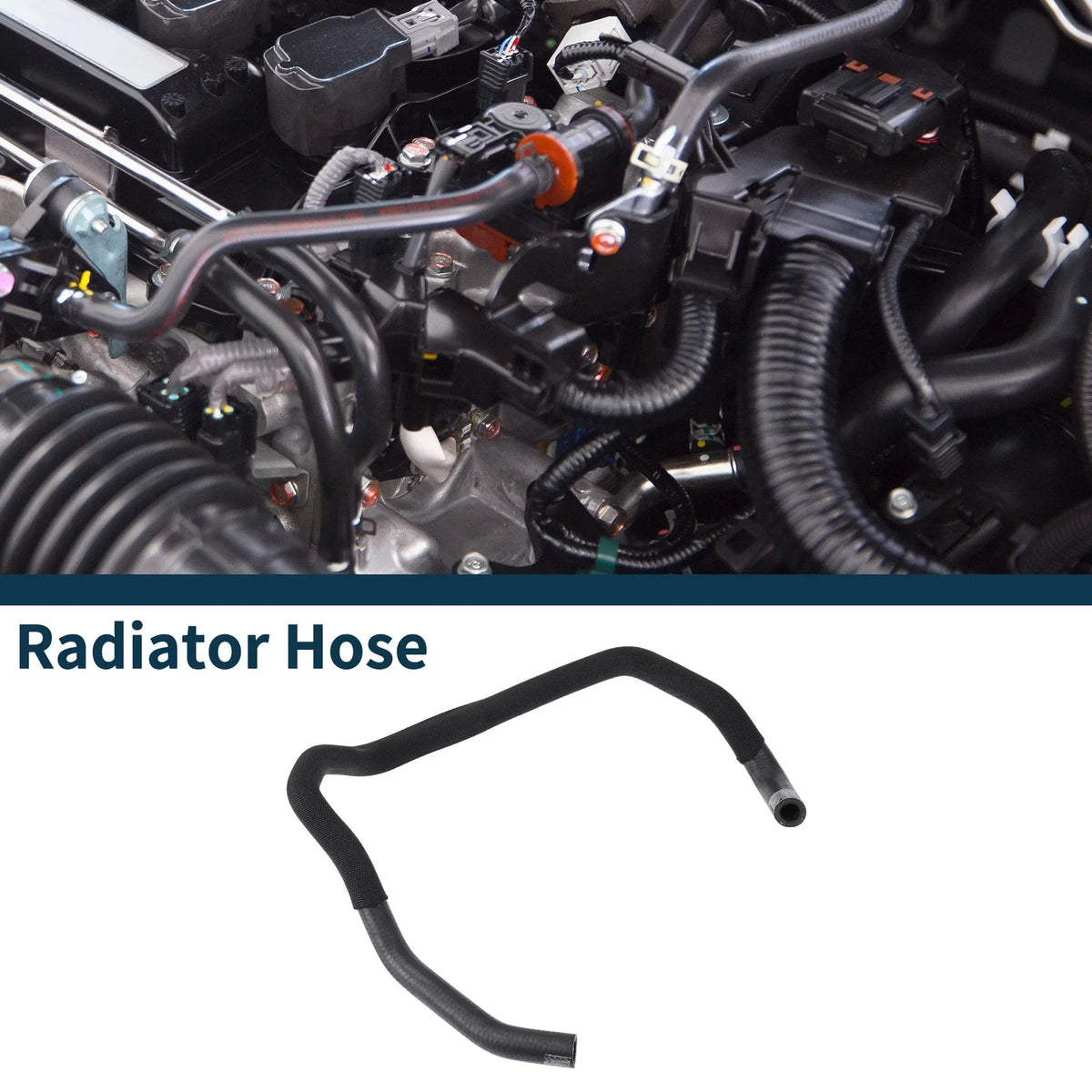Radiator Hose Downpipe for Audi A6 (2007–2011) 4F0145925A Rubber Black