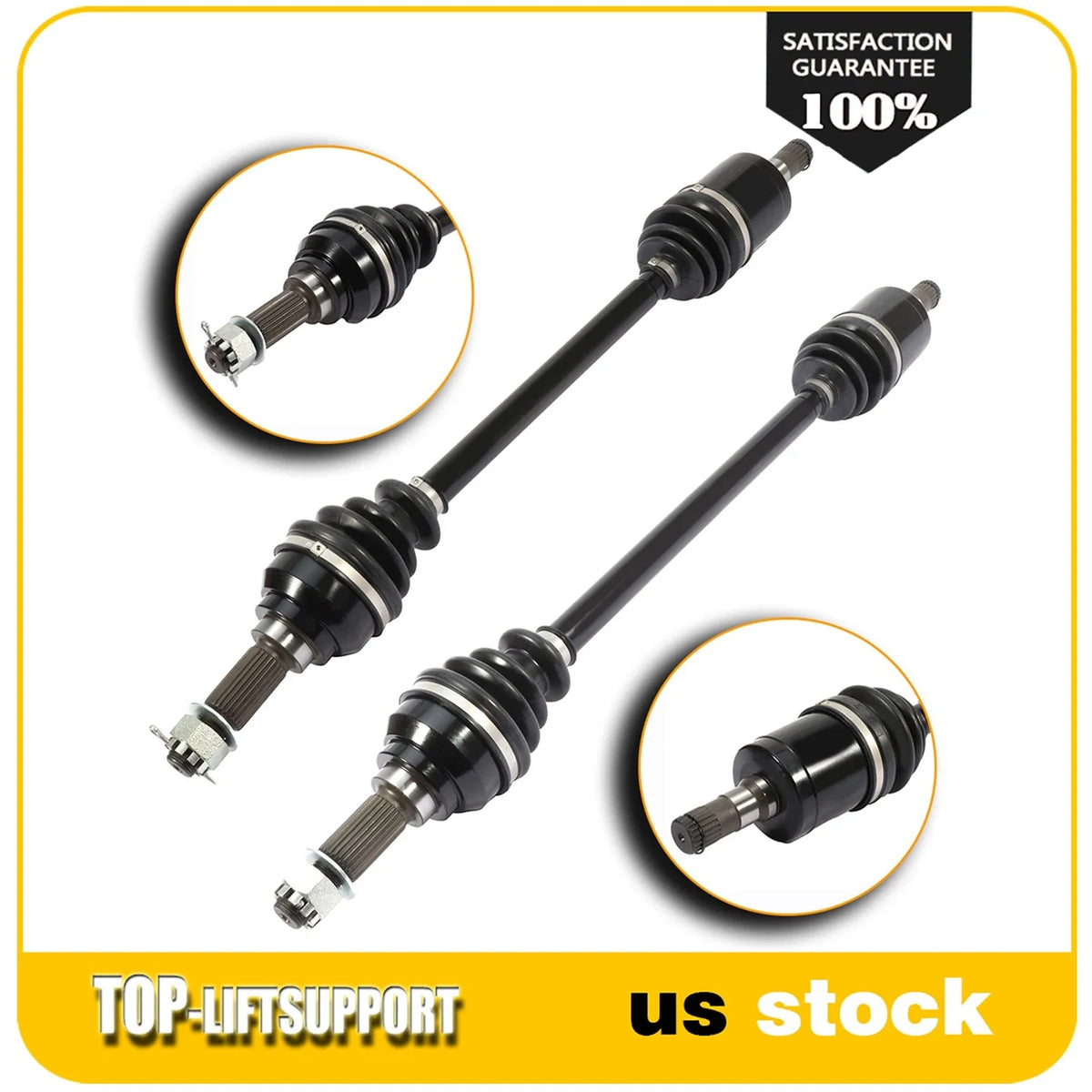 2X Front CV Axle Shaft Assembly for John Deere Gator XUV (2011–2020)