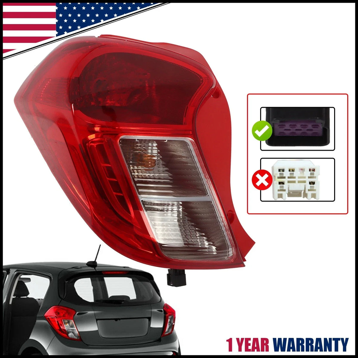 Left Side Brake Lamp Tail Light for Chevy Spark (2016-2022)