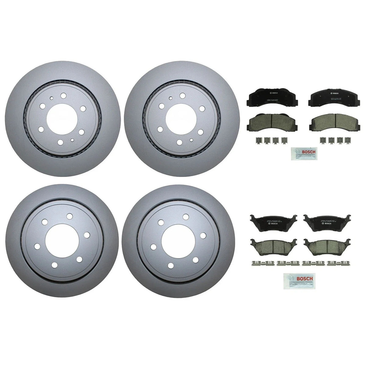 Disc Rotors & Brake Pads Set for Ford F-150 2015-2023 Front and Rear