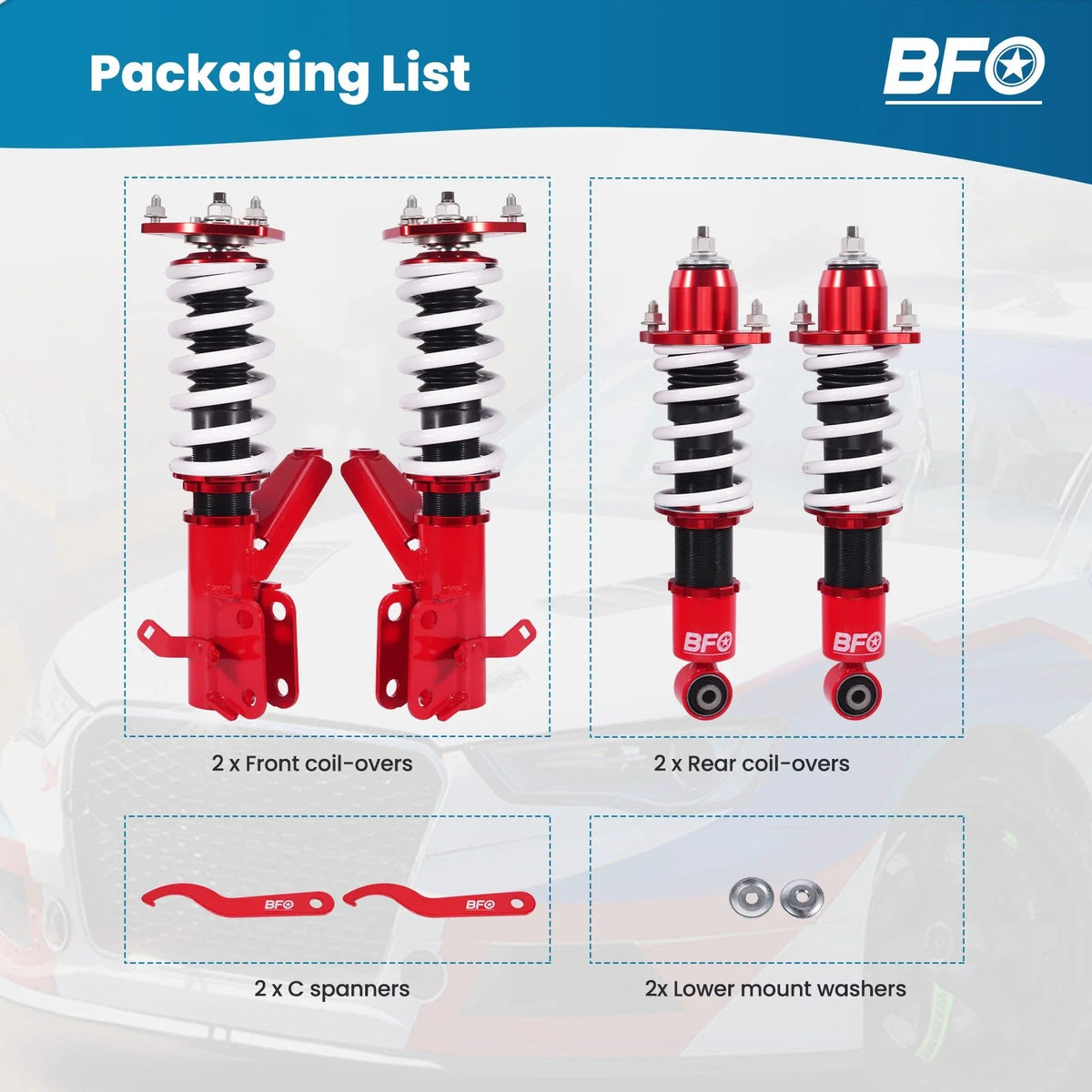 Coilovers Suspension Kit for Civic 2001–2005 Honda