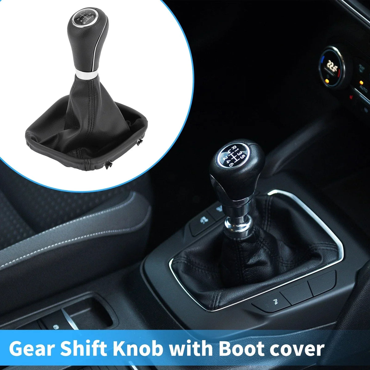 6 Speed Shift Knob and Boot Cover for 2004-2007 Mercedes Benz W203 S203