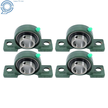 4-Pack UCP208-24 Pillow Block Bearings for 2-Bolt Solid Base