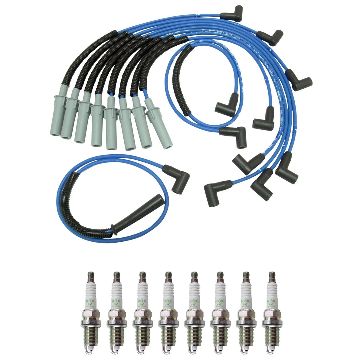 NGK 7mm Wire Set 8 Nickel Spark Plug Kit for B1500 B2500 Dakota Ram 3500 (1994–2003)
