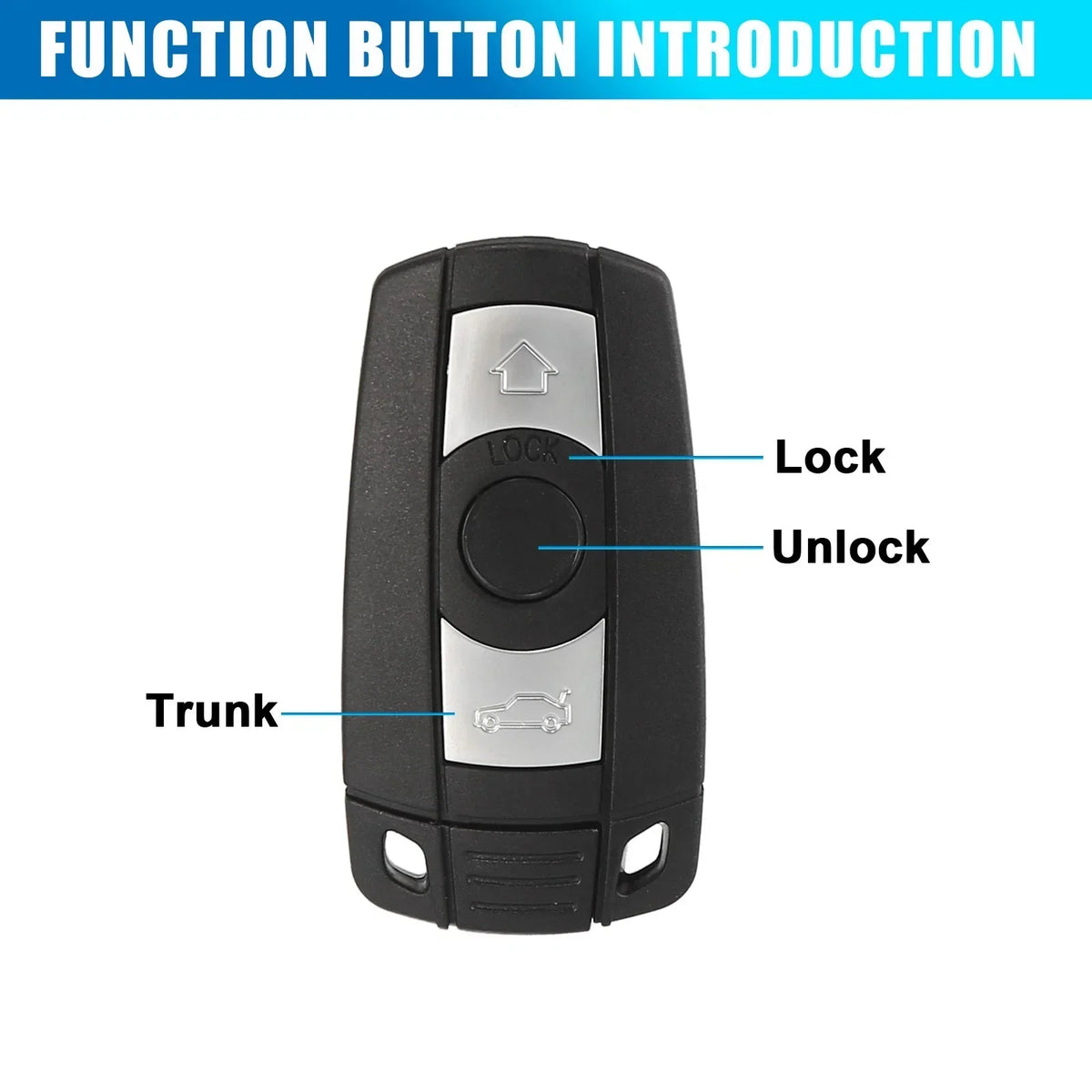 Key Fob Remote for BMW 3 Series, 5 Series, 7 Series, X5, X6 (E90 E92 E93)