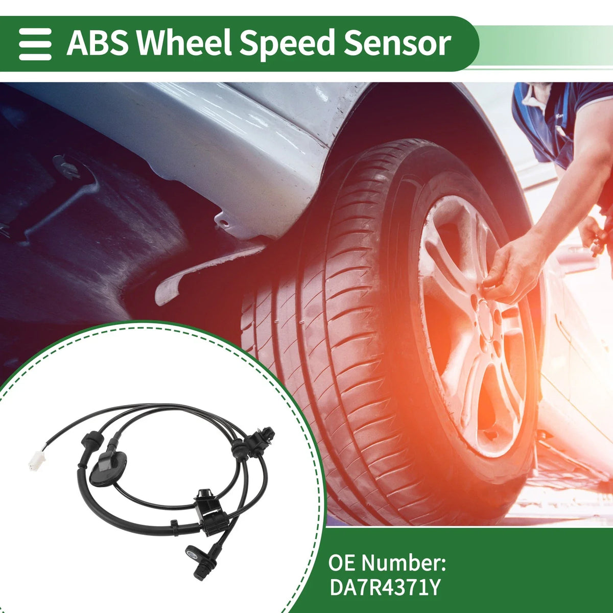 ABS Wheel Speed Sensor No.DA7R4371Y for Mazda 2 (2019) 1 Pc Rear Right
