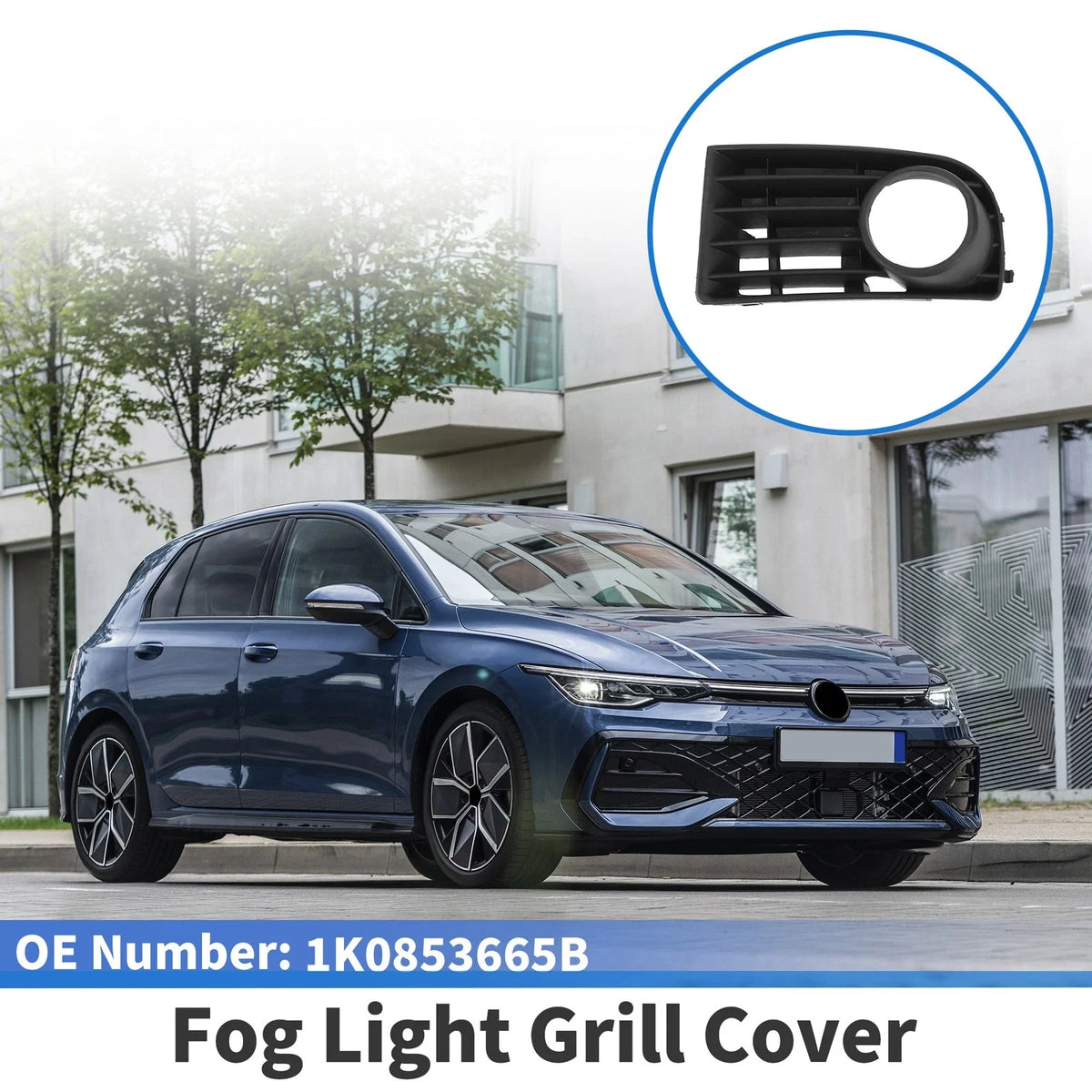 1 Pc Fog Light Grill for Volkswagen Golf 5 (2005–2009) No. 1K0853665B
