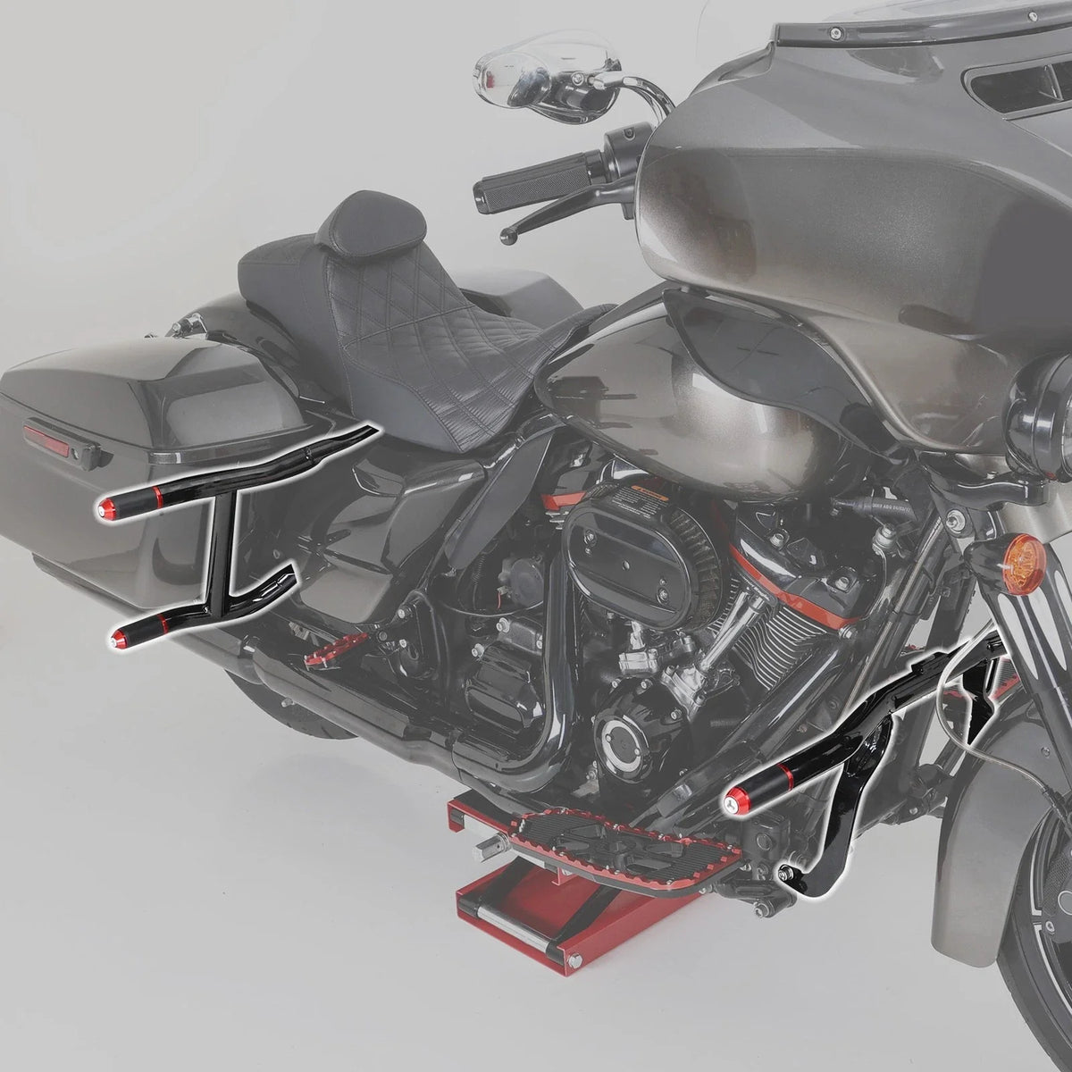 Saddlebag Crash Bar Guard Bracket for Harley Electra Glide 2014-2023