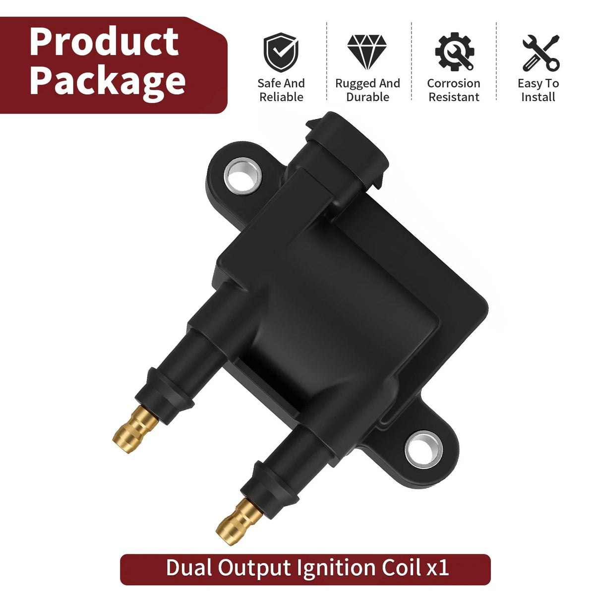 Ignition Coil 8M0044991 8M0029482 for Mercruiser 4.5L V6 & 6.2L V8 (2014–2023)