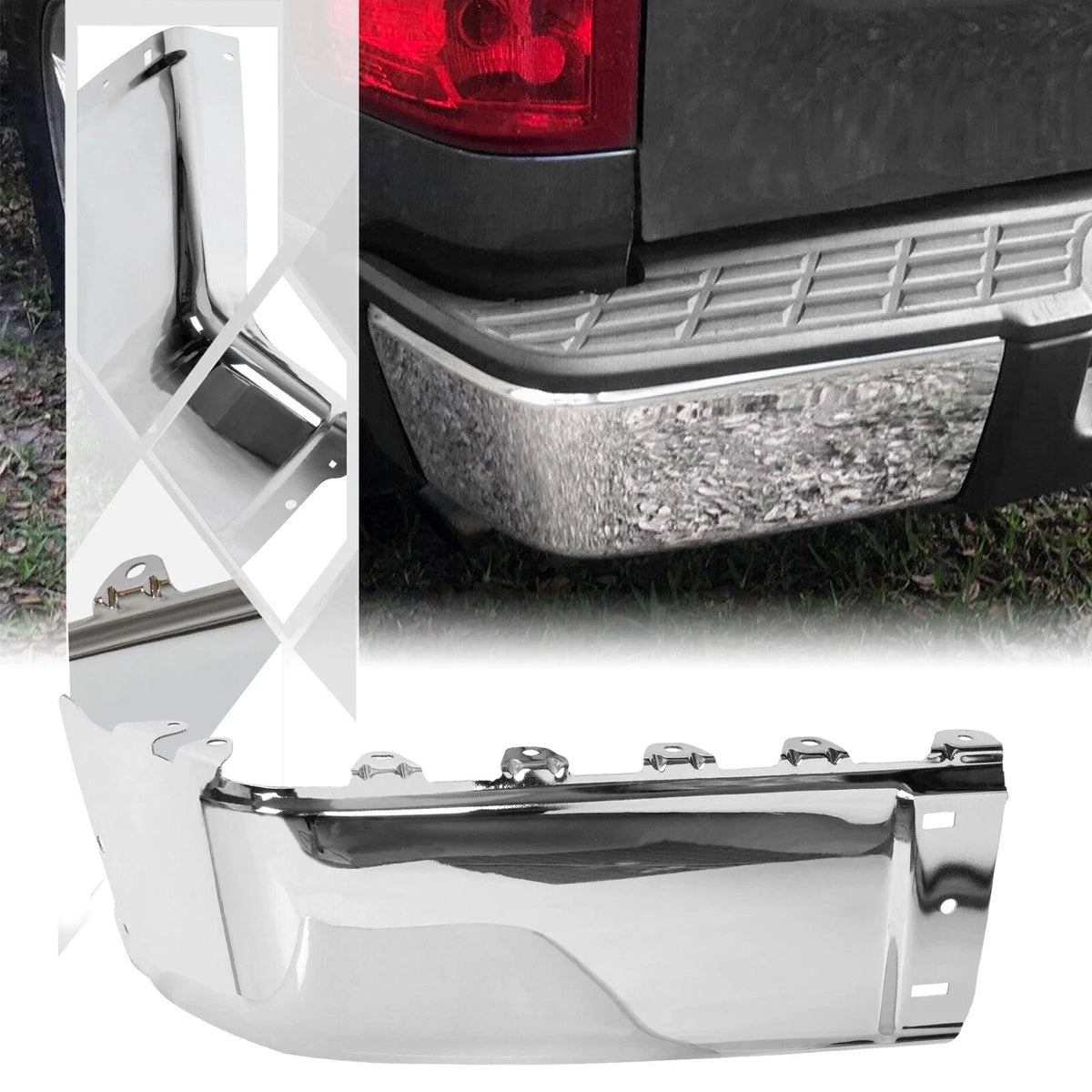Chrome End Cap for Bumper on GMC Sierra 1500 & Chevy Silverado 2007-2013
