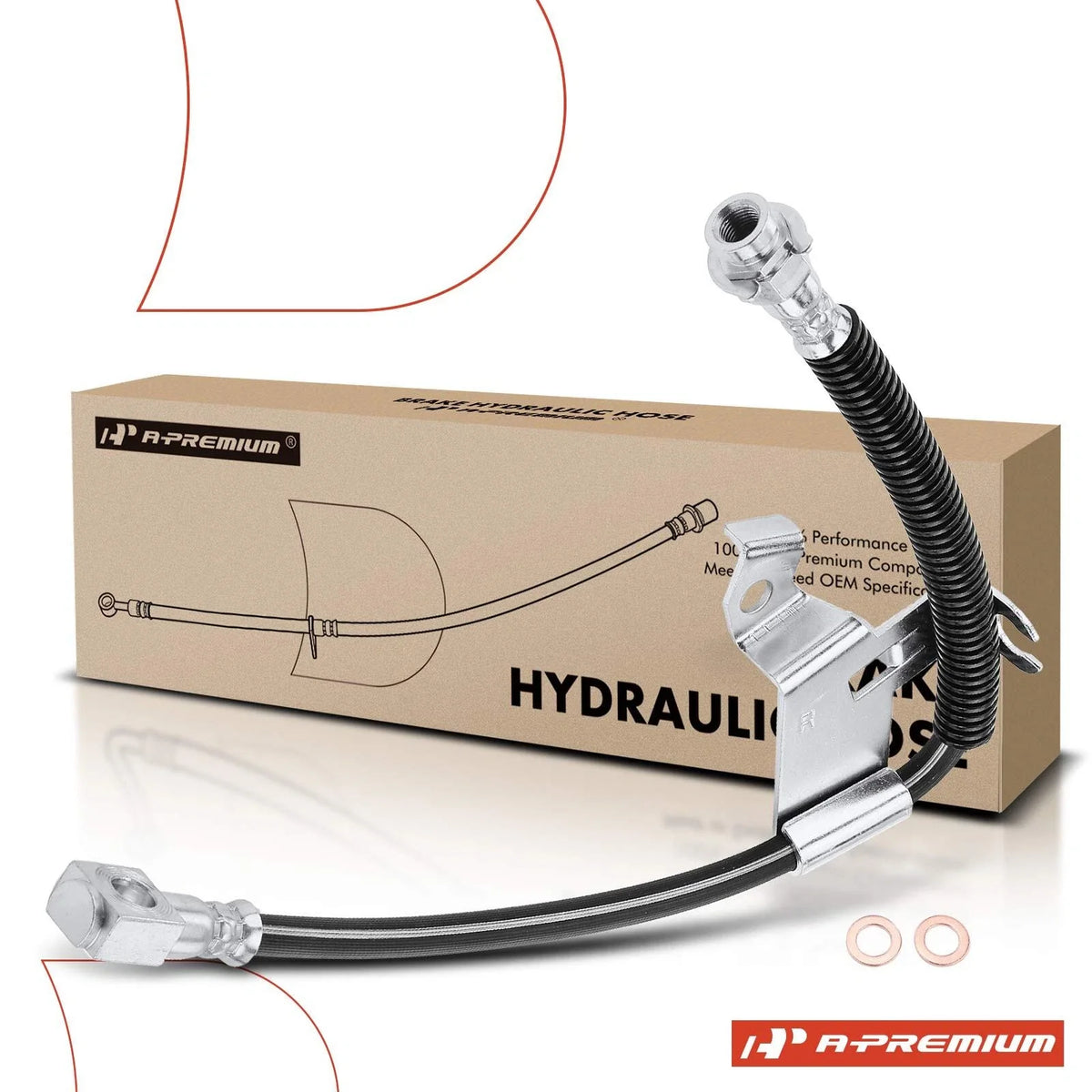 Front Right Brake Hydraulic Hose for Buick LeSabre Cadillac DeVille (1992–2005)