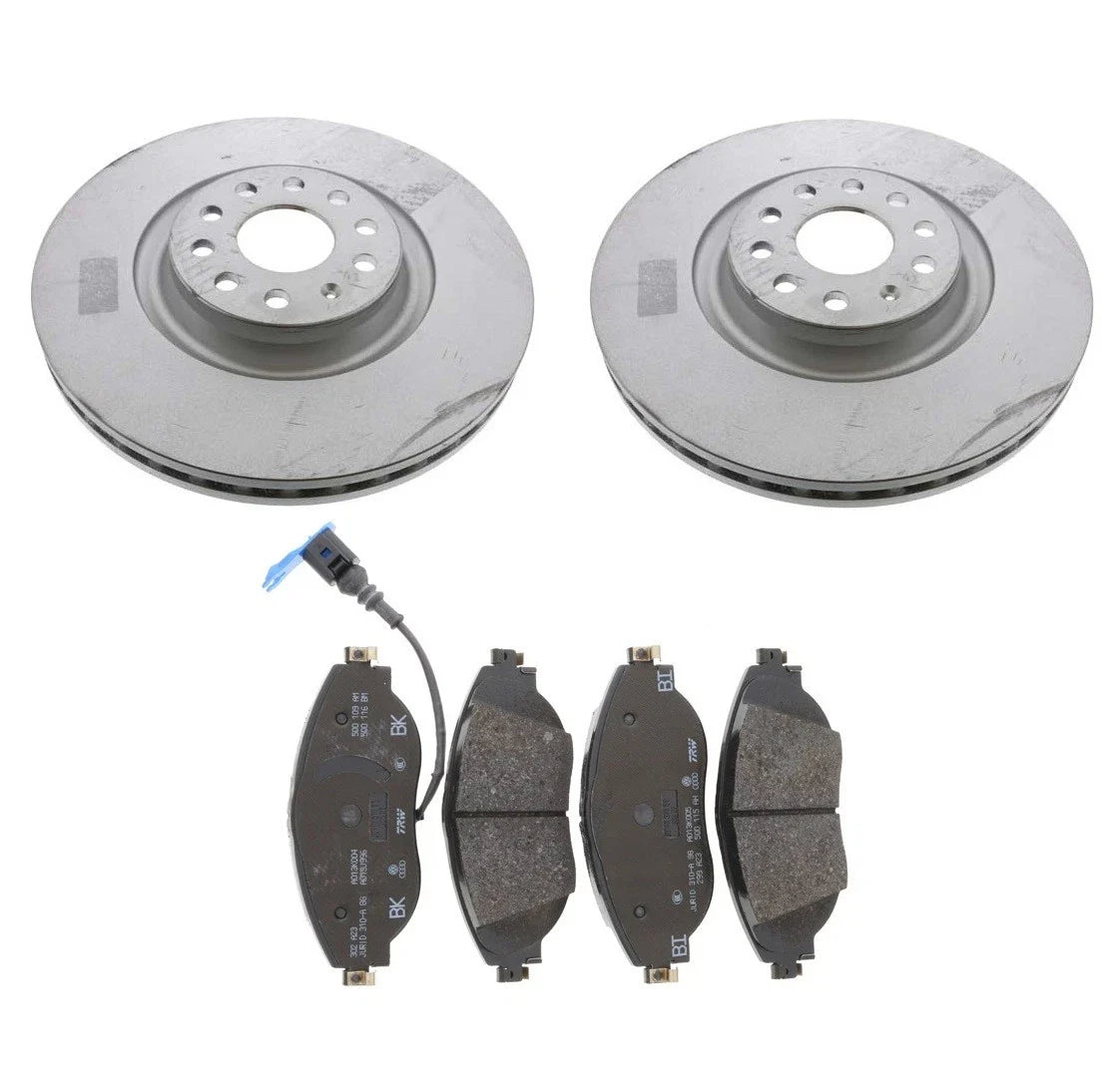 Front Vented Disc Brake Rotors & Pads Kit for Audi S3 (2015–2020)