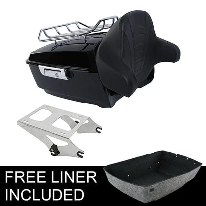 13.7" Mount Rack in Chrome for Harley Touring Road Glide 2014-2026